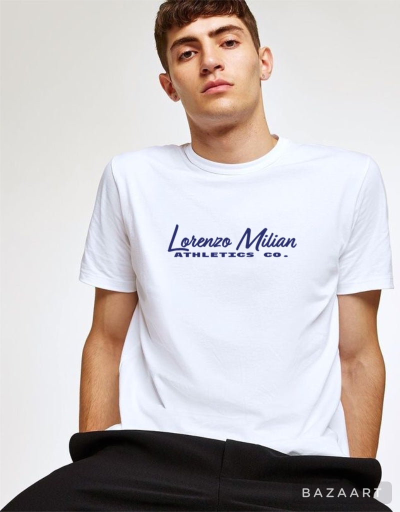 LM Basic Tee (Navy Blue Logo)